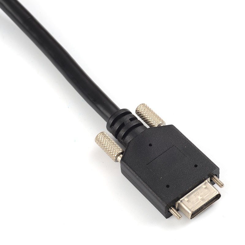 Close-up of a rugged, overmolded industrial connector