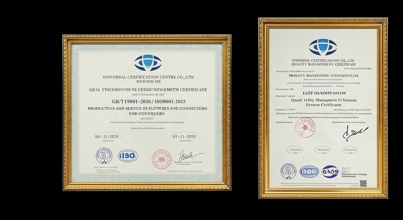 ISO 9001 and IATF 16949 certified standard comparison for automotive wire harness manufacturers