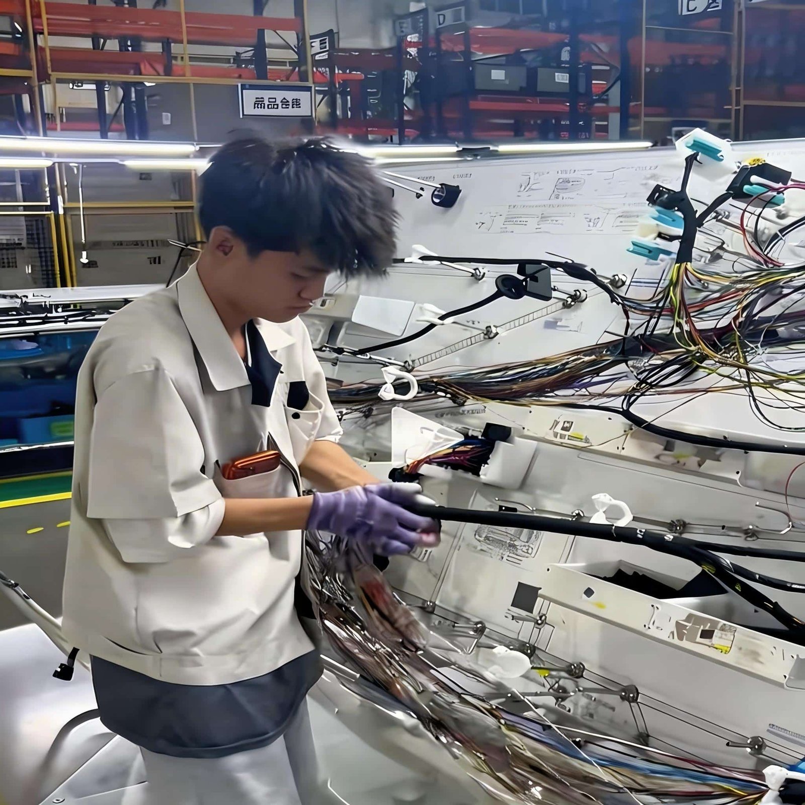 Standardized wire harness taping methods in factory